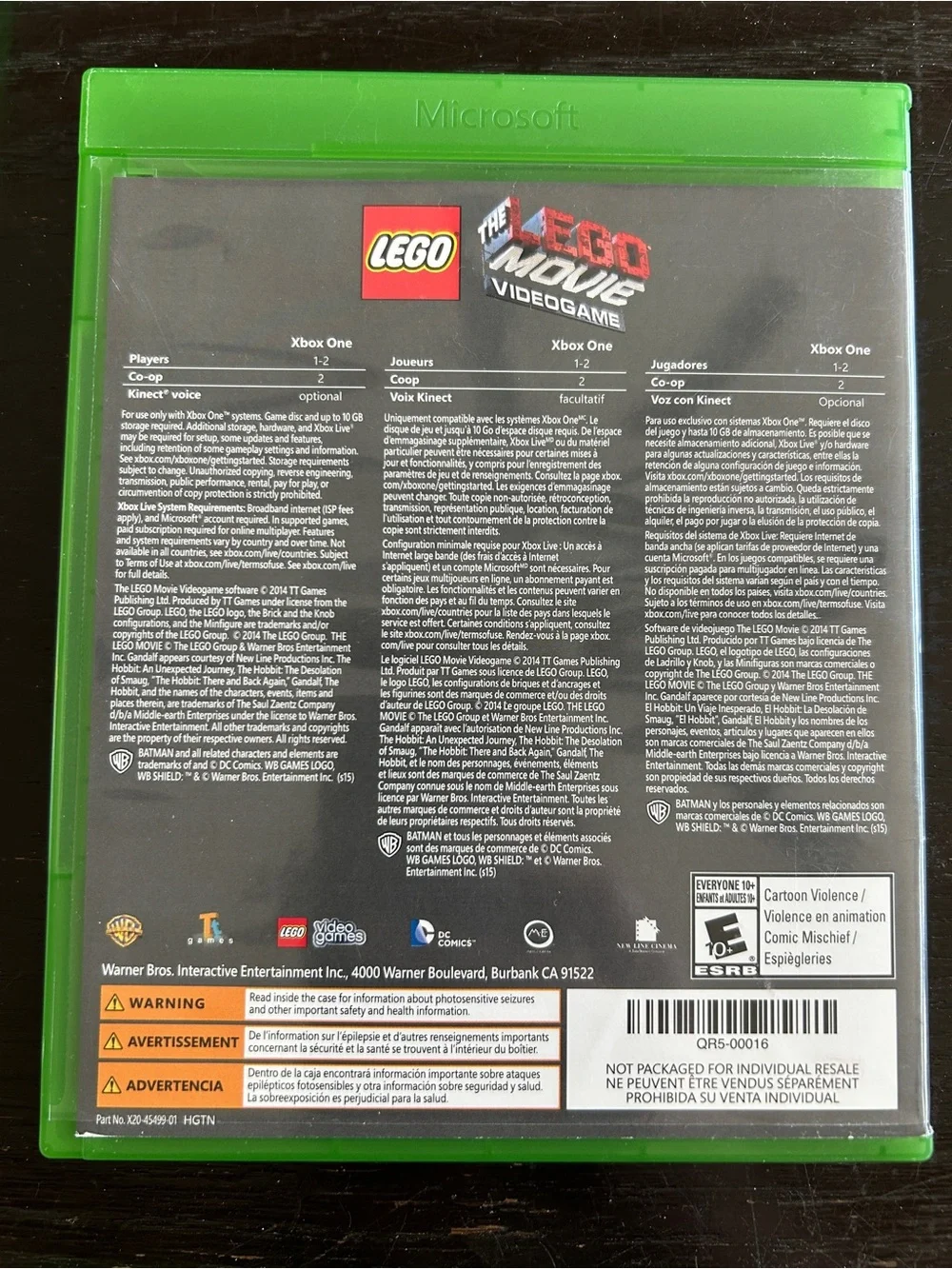 4 Lego Xbox One games-Worlds, City Undercover, The Lego Movie Game and Batman 3